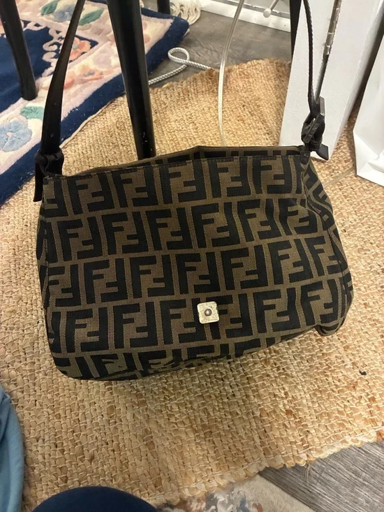 Fendi Brown and Dark Brown FF Canvas Messenger Bag - Picture 11 of 17